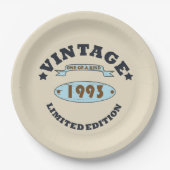 1993生まれ年のヴィンテージ誕生日ギフト ペーパープレート (正面)