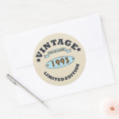 1993生まれ年のヴィンテージ誕生日ギフト ラウンドシール (封筒)