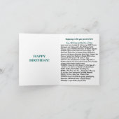 1993生まれ年の誕生日おもしろい事実 カード (内部)