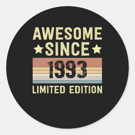 1993素晴らし年誕生日以来 ラウンドシール (正面)