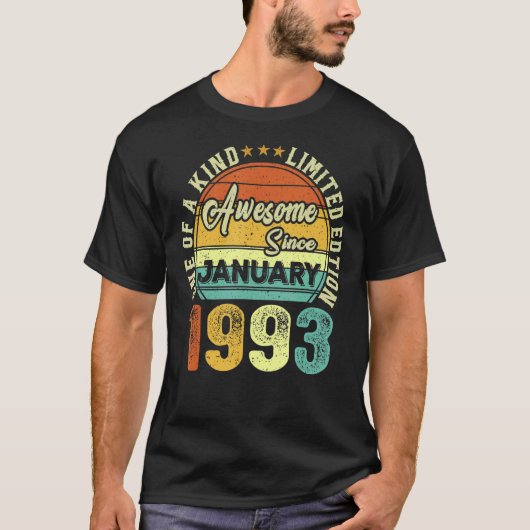 1993素晴らし年1月以来30歳 Tシャツ (正面)