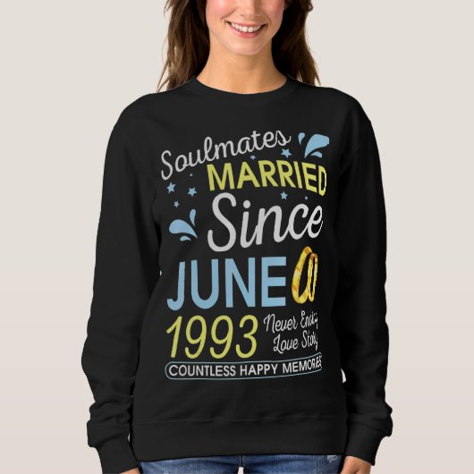 1993結婚した年6月から29年の愛を終えない スウェットシャツ (正面)