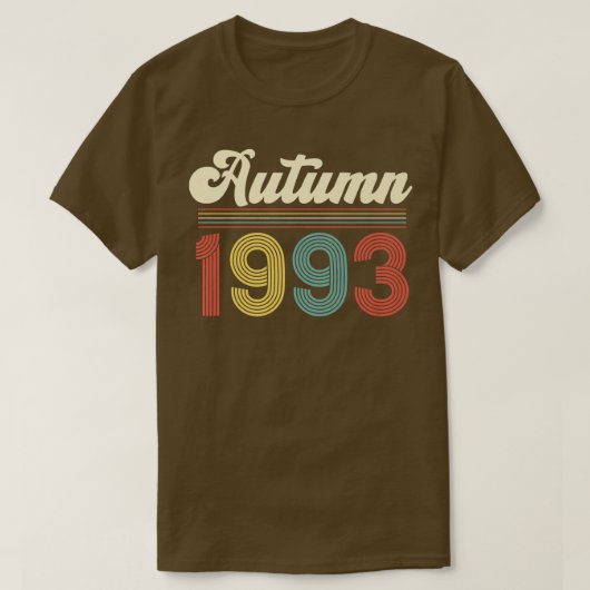 199330年秋誕生日レトロヴィンテージパーソナライズ Tシャツ (デザイン正面)