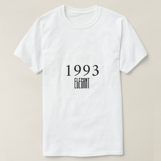 1993 エレガント ミニマリスト タイポグラフィ Tシャツ (デザイン正面)