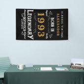 1993 パーソナライズされた 30th誕生日の名前を追加する伝説 横断幕 (トレードショー)