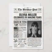 1994カスタム年新聞紙誕生日カードのトレンド シーズンカード (正面)