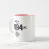 1994年に生まれて下さい(Dark&Lightgrey) ツートーンマグカップ (正面左)