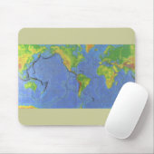 1994年の世界物理地図 - テクトニックプレート - USGS マウスパッド (マウス)