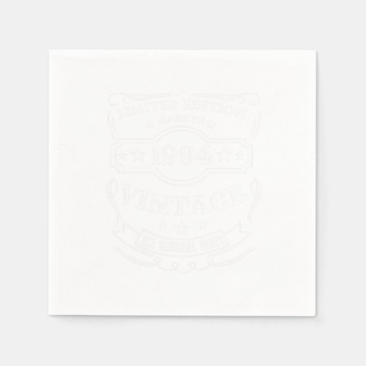 1994年の限定版ヴィンテージ誕生日ギフト スタンダードカクテルナプキン (正面)