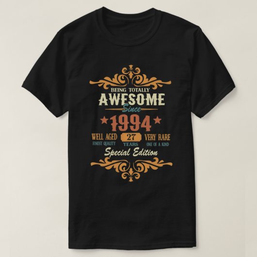1994年の27素晴らし番目の誕生日Gif以来の完全な Tシャツ (デザイン正面)
