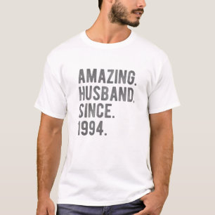 1994年以来の驚くべき夫 – 28結婚の記念日 Tシャツ