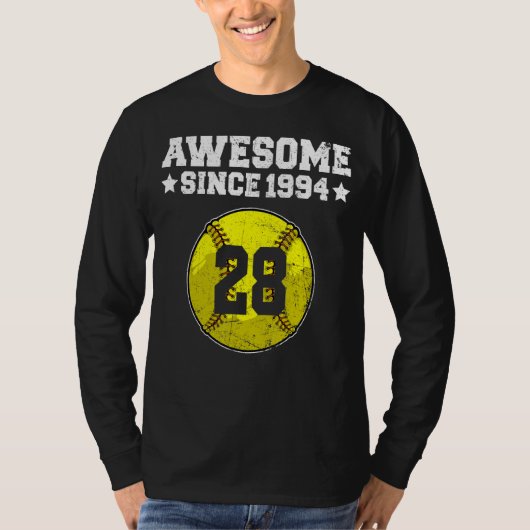 1994年素晴らしソフトボール28誕生日28年から Tシャツ (正面)