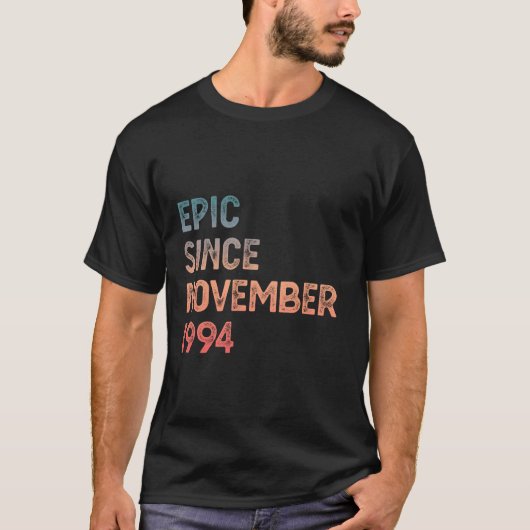1994年11月から30歳の誕生日を迎えるメンズエピック Tシャツ (正面)