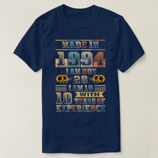 1994年18歳10年誕生日 Tシャツ (デザイン正面)