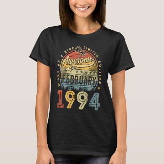 1994年2月素晴らし29日誕生日 Tシャツ (正面)
