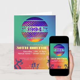 1994年30歳の誕生日パーティー招待状 招待状