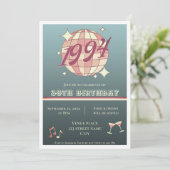 1994年30歳の誕生日レトロなダークブルーパーティー 招待状 (スタンド正面)