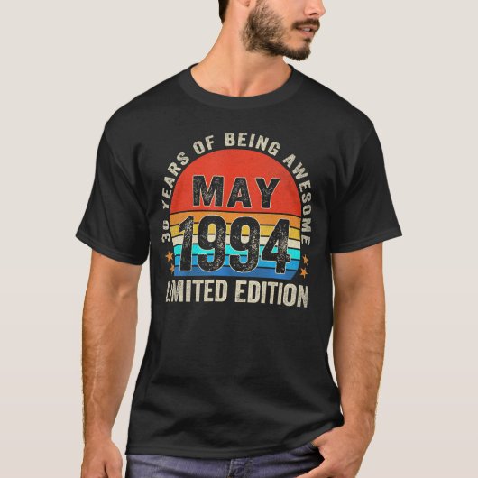 1994年5月30日誕生日30歳 Tシャツ (正面)