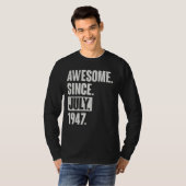 1994年7月以来75歳素晴らし75誕生日 Tシャツ (正面フル)