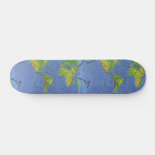 1994物理世界マップ – 構造プレート- USGS スケートボード (横)