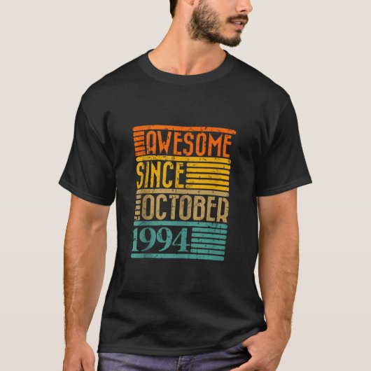 1994素晴らし年10月以来30歳30誕生 Tシャツ (正面)
