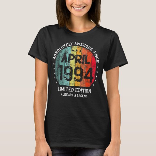 1994素晴らし年4月から絶対に男の女性バット Tシャツ (正面)
