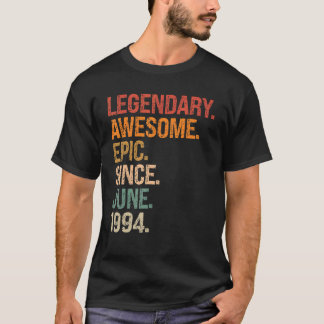 1994素晴らし年6月28日の誕生以来の伝説的エピック Tシャツ