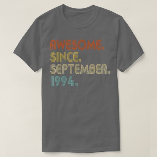 1994素晴らし年9月以来ヴィンテージ28誕生日 Tシャツ (デザイン正面)