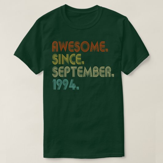1994素晴らし年9月以来ヴィンテージ28誕生日 Tシャツ (デザイン正面)