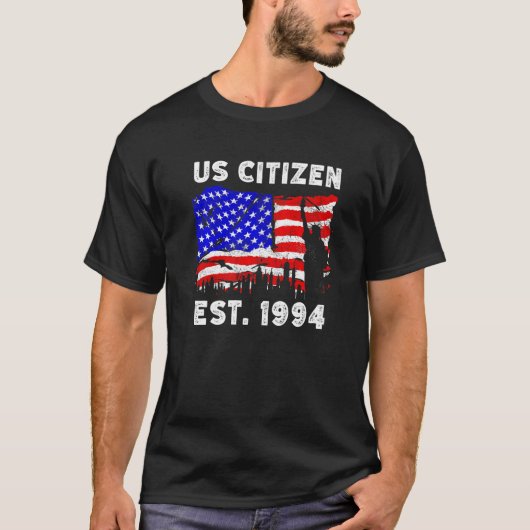 1994誇りを持った年以来の米国市民Est新しいアメリカ人U Tシャツ (正面)