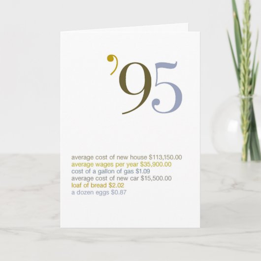 1995の誕生日のおもしろい事実 カード (正面)