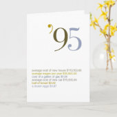 1995の誕生日のおもしろい事実 カード (黄色い花)