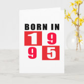 1995の誕生日のデザインで生まれて下さい カード (黄色い花)