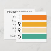 1995レトロストライプサンセットヴィンテージ 招待状 (正面/裏面)