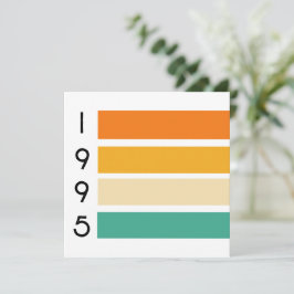 1995レトロストライプサンセットヴィンテージ 招待状