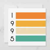 1995レトロストライプサンセットヴィンテージ 招待状 (正面)