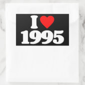 1995年が大好き 長方形シール (バッグ)