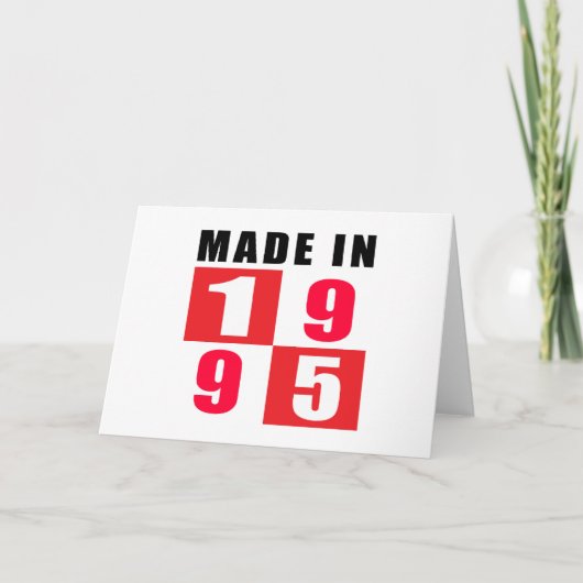 1995年に製造された誕生日デザイン カード (正面)