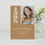 1995年の銅生まれ茶色の30歳の誕生日の写真 招待状 (スタンド正面)
