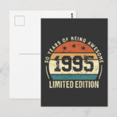 1995年レトロ30歳誕生日プレゼント ポストカード (正面/裏面)