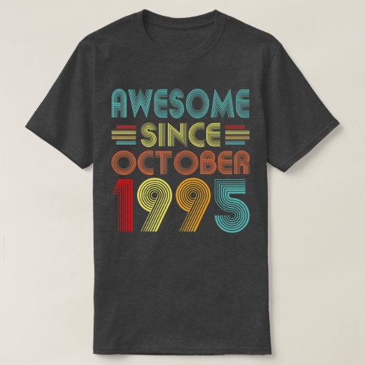 1995年素晴らし10月以来27歳ヴィンテージ27t tシャツ (デザイン正面)