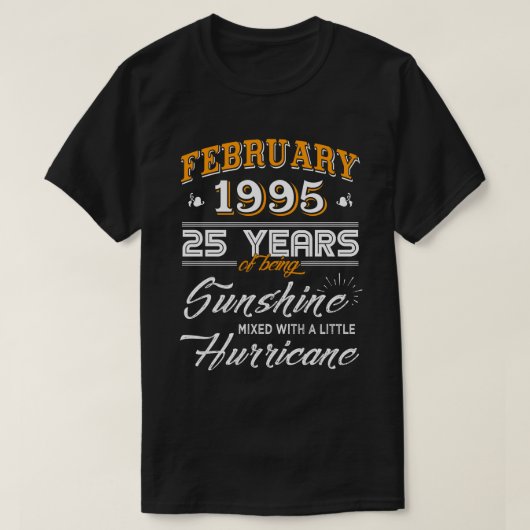 1995年2月25結婚周年記念品 Tシャツ (デザイン正面)