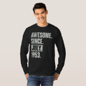 1995年7月以来69歳素晴らし69誕生日 Tシャツ (正面フル)