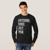 1995年7月以来72歳素晴らし72誕生日 Tシャツ (正面フル)
