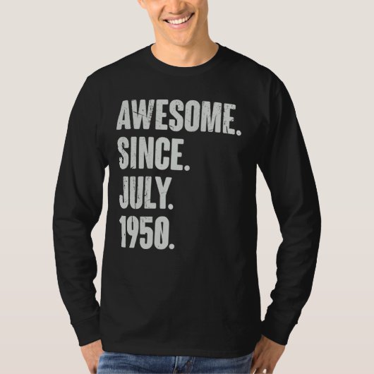 1995年7月以来72歳素晴らし72誕生日 Tシャツ (正面)