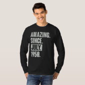 1995年7月以来72歳72誕生日驚くべき Tシャツ (正面フル)