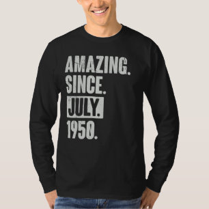 1995年7月以来72歳72誕生日驚くべき Tシャツ