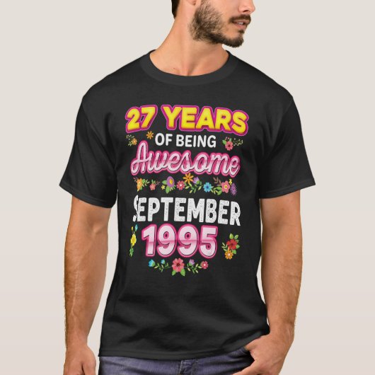 1995年9月以来27素晴らし年間 Tシャツ (正面)