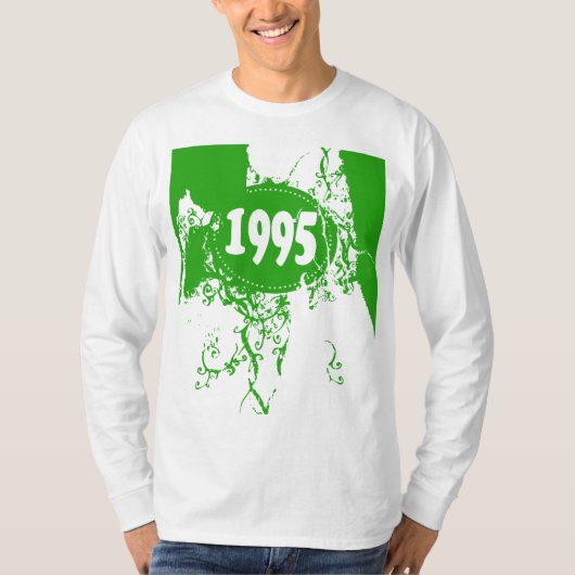 1995年-レトロ緑のヴィンテージ- Tシャツ (正面)