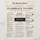 1995年 誕生日新聞 (正面)